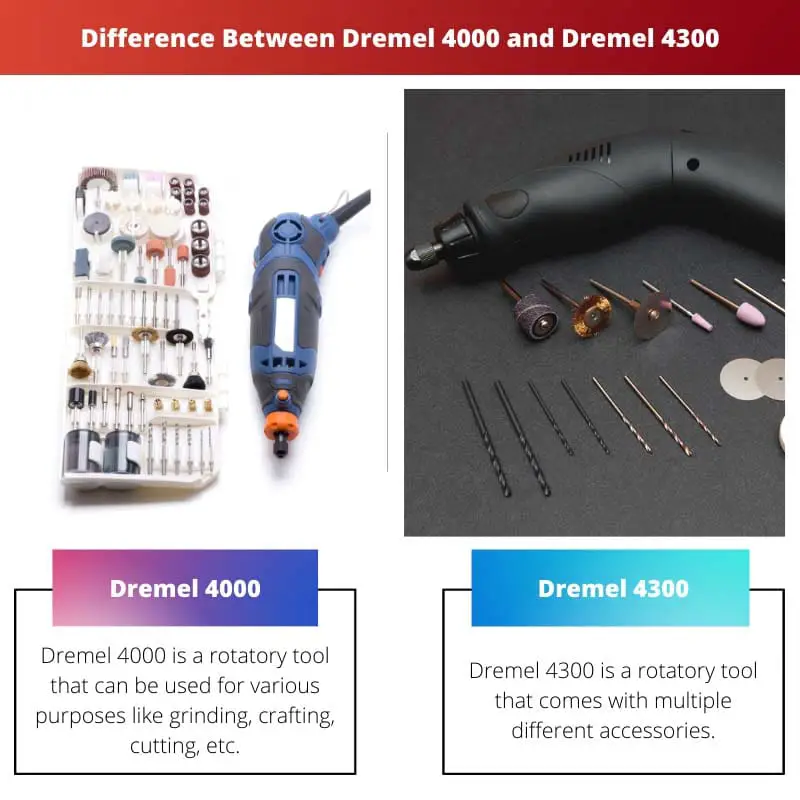 Sự khác biệt giữa Dremel 4000 và Dremel 4300