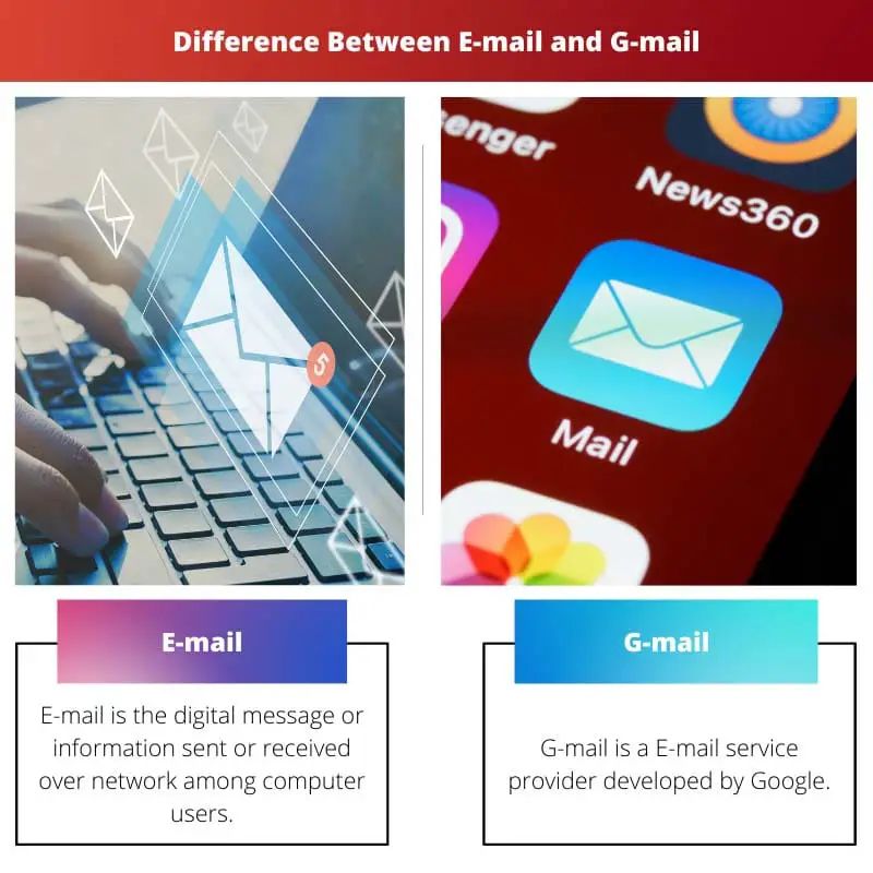 Difference Between E mail and G mail