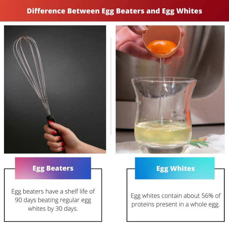 Diferença entre batedores de ovos e claras de ovos