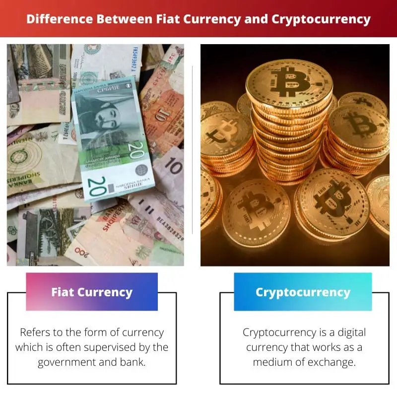Diferencia entre moneda fiduciaria y criptomoneda