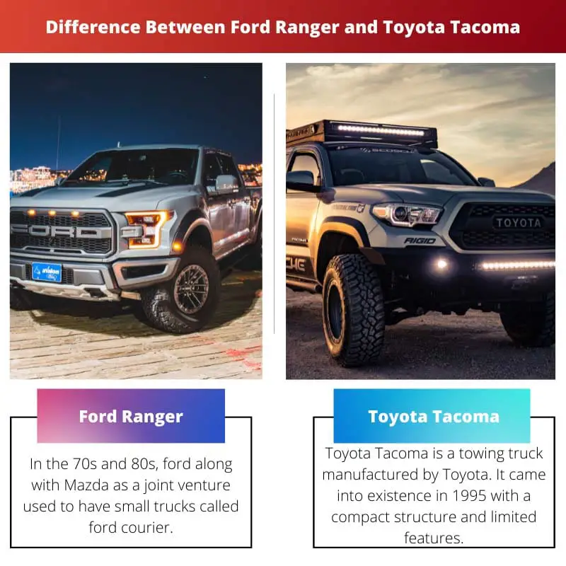 Difference Between Ford Ranger and Toyota Tacoma