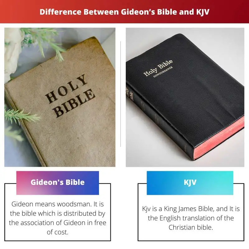Difference Between Gideons Bible and KJV
