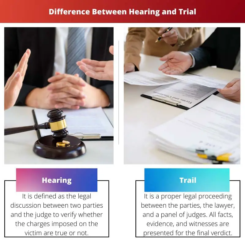 Difference Between Hearing and Trial