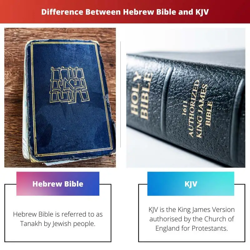 Diferencia entre la Biblia hebrea y KJV