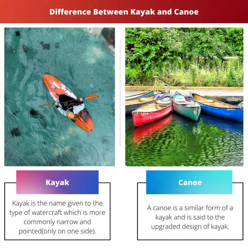 Diferencia entre kayak y canoa