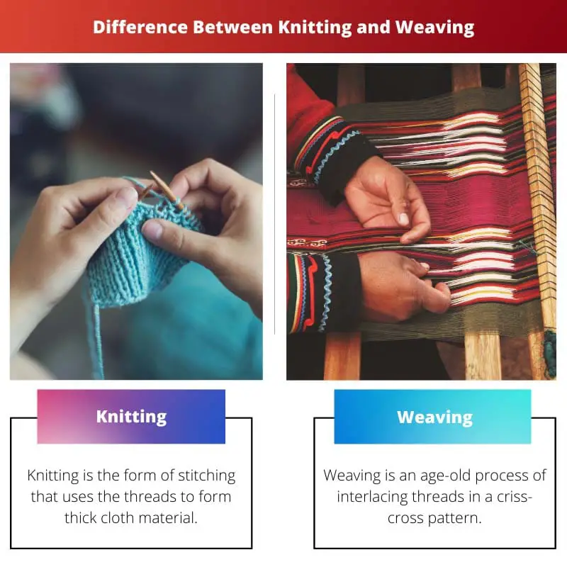Difference Between Knitting and Weaving