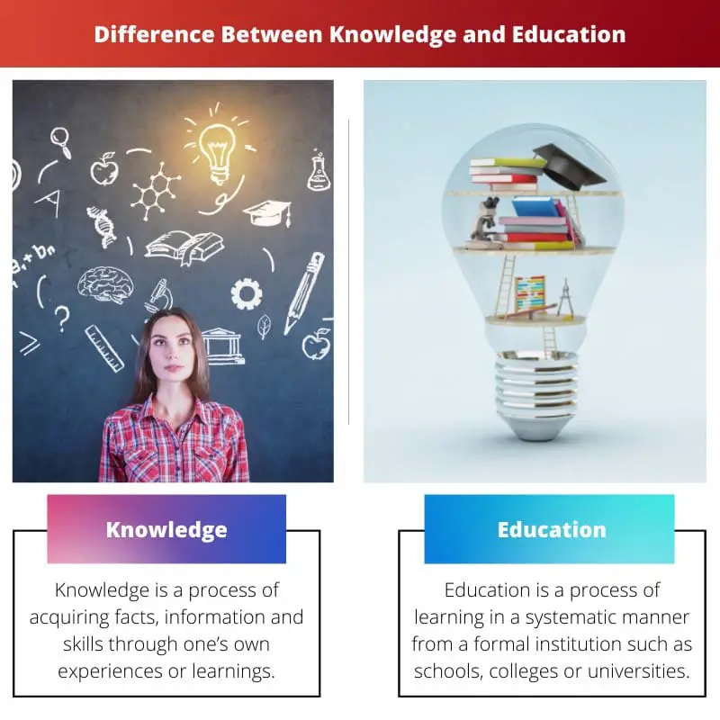 Разница между знаниями и образованием