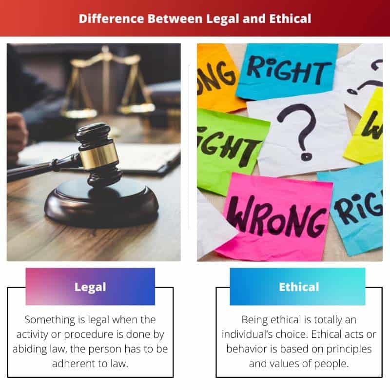 Diferença entre legal e ético