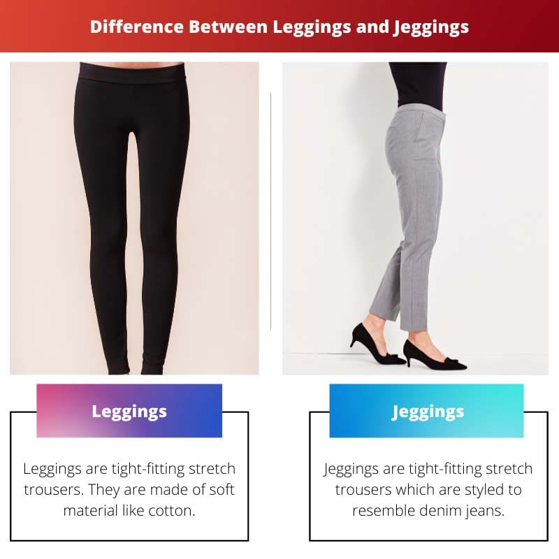 Diferença entre leggings e jeggings