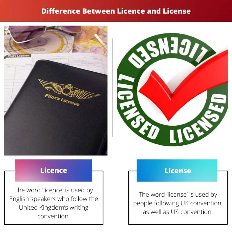 Différence entre licence et licence