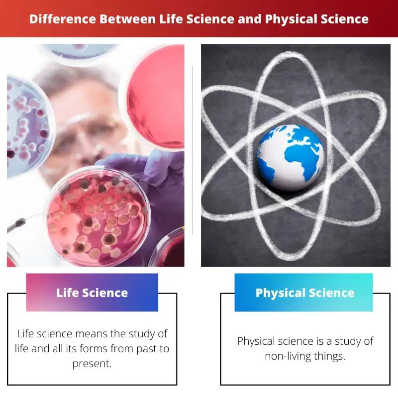 Différence entre les sciences de la vie et les sciences physiques