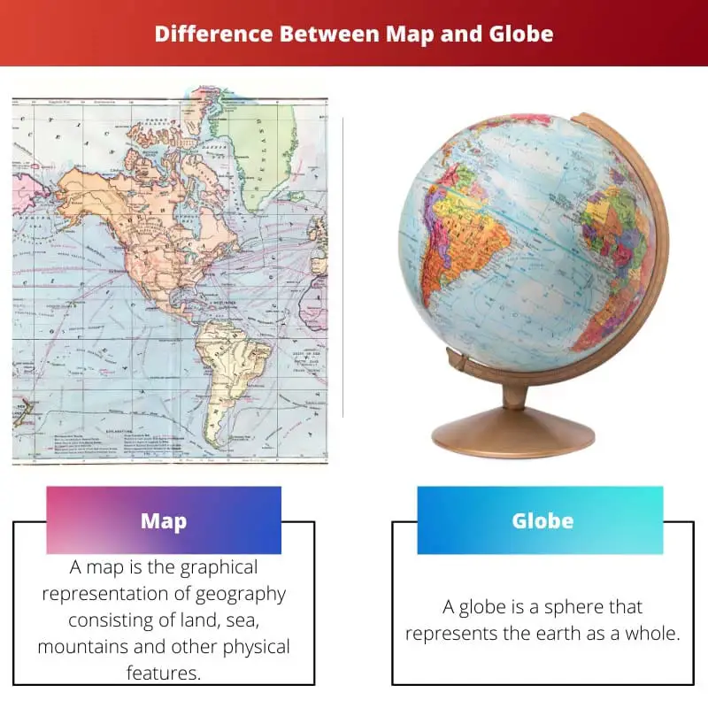 Rozdíl mezi mapou a zeměkoulí