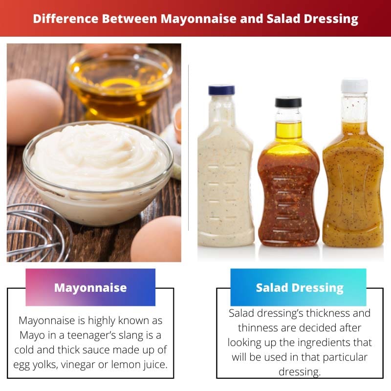 Verschil tussen mayonaise en saladedressing