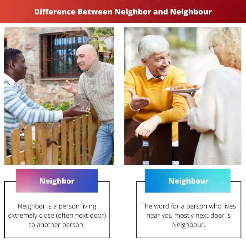 Difference Between Neighbor and Neighbour