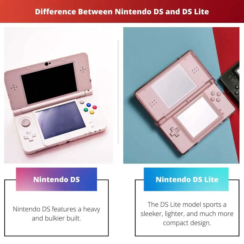 Difference Between Nintendo DS and DS Lite