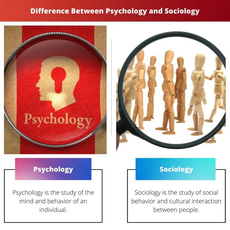 Diferencia entre psicología y sociología.