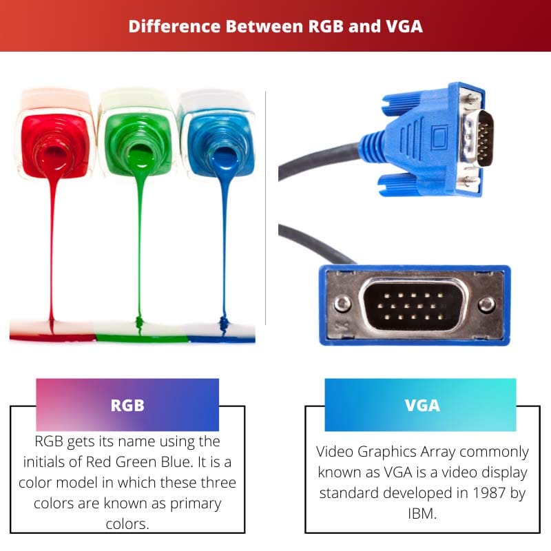ความแตกต่างระหว่าง RGB และ VGA