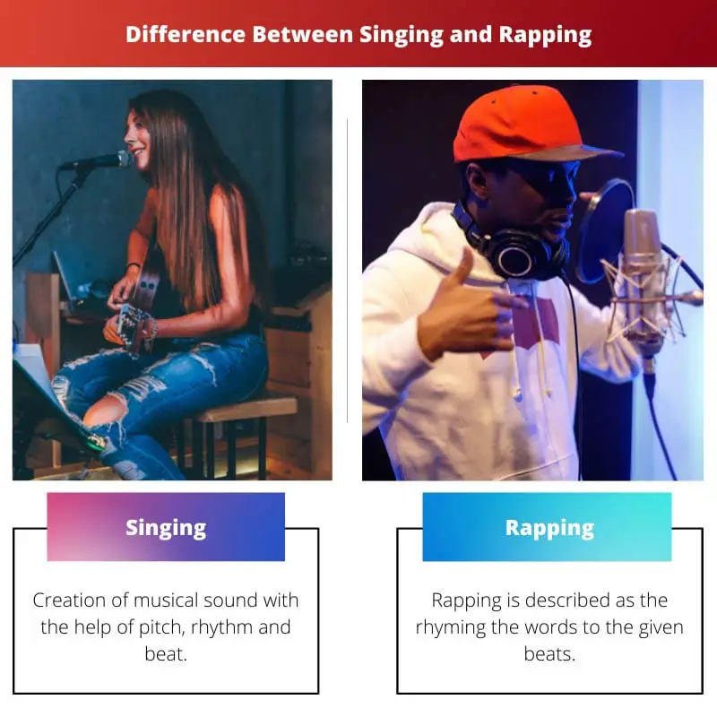 गायन और रैपिंग के बीच अंतर