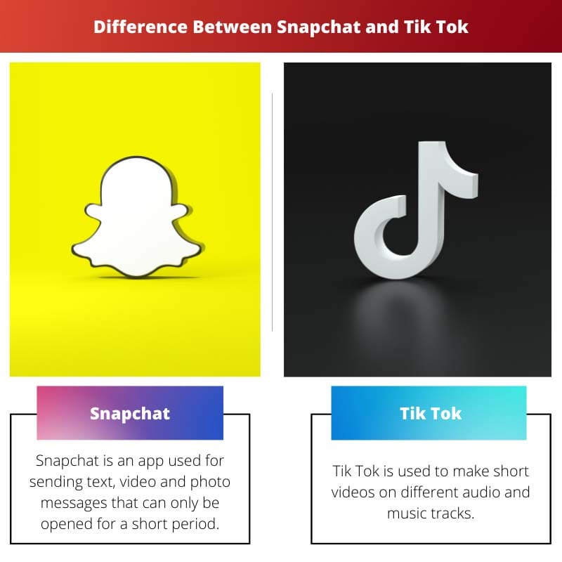 Sự khác biệt giữa Snapchat và Tik Tok