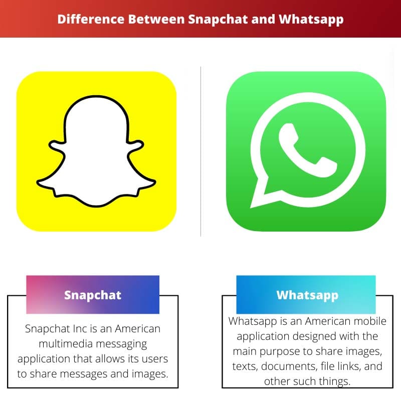 Snapchat 和 Whatsapp 之间的区别