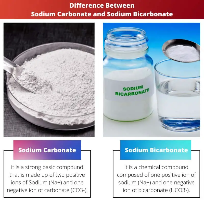 Forskellen mellem natriumcarbonat og natriumbicarbonat
