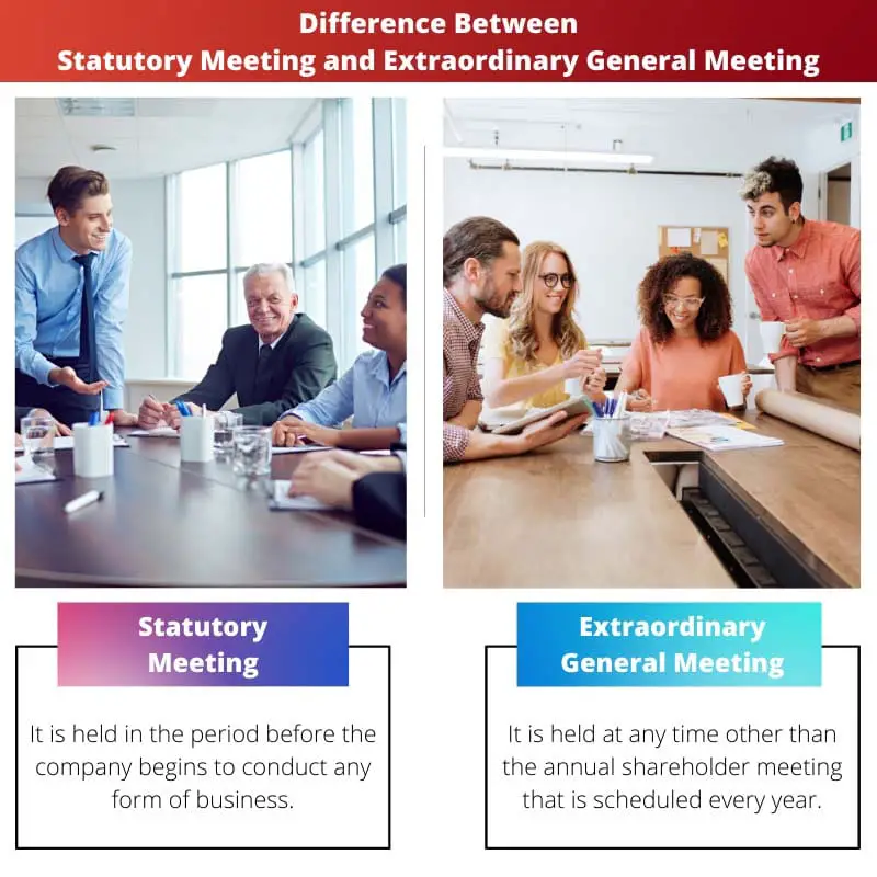 वैधानिक बैठक और असाधारण आम बैठक के बीच अंतर