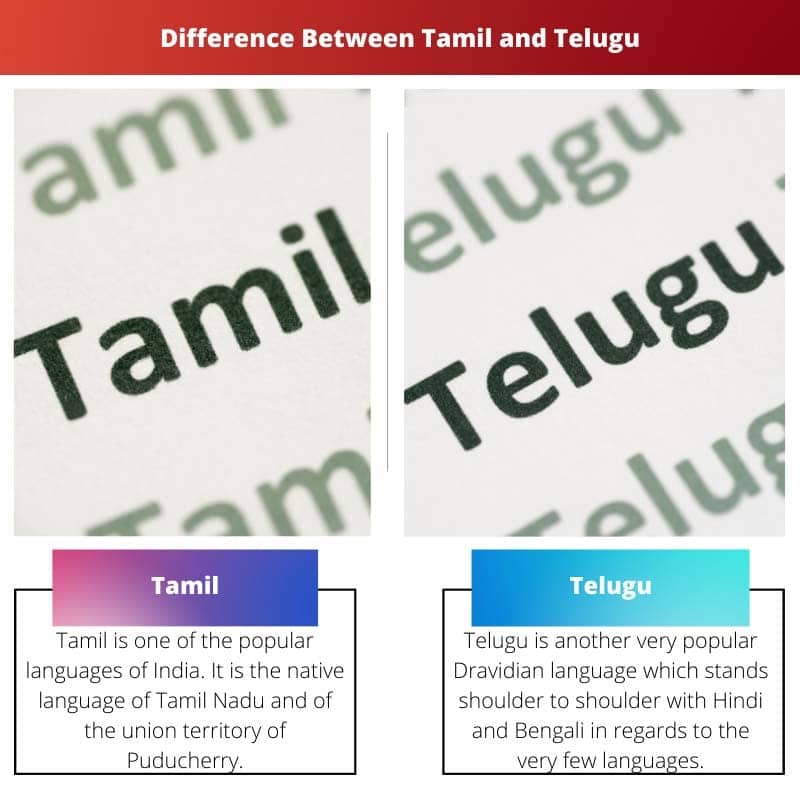 Diferença entre Tamil e Telugu