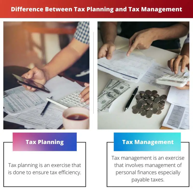 Difference Between Tax Planning and Tax Management