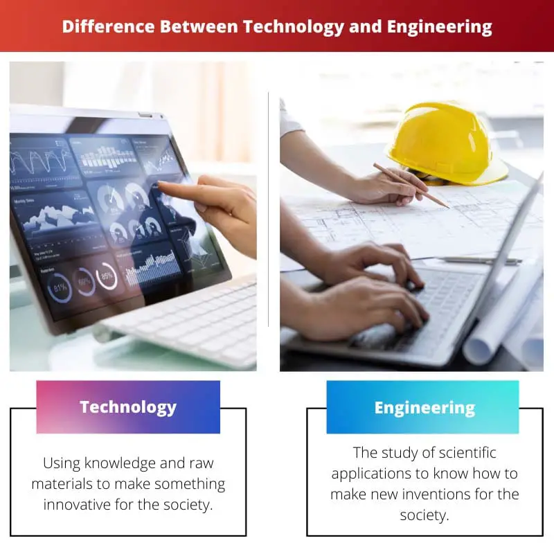ความแตกต่างระหว่างเทคโนโลยีและวิศวกรรม