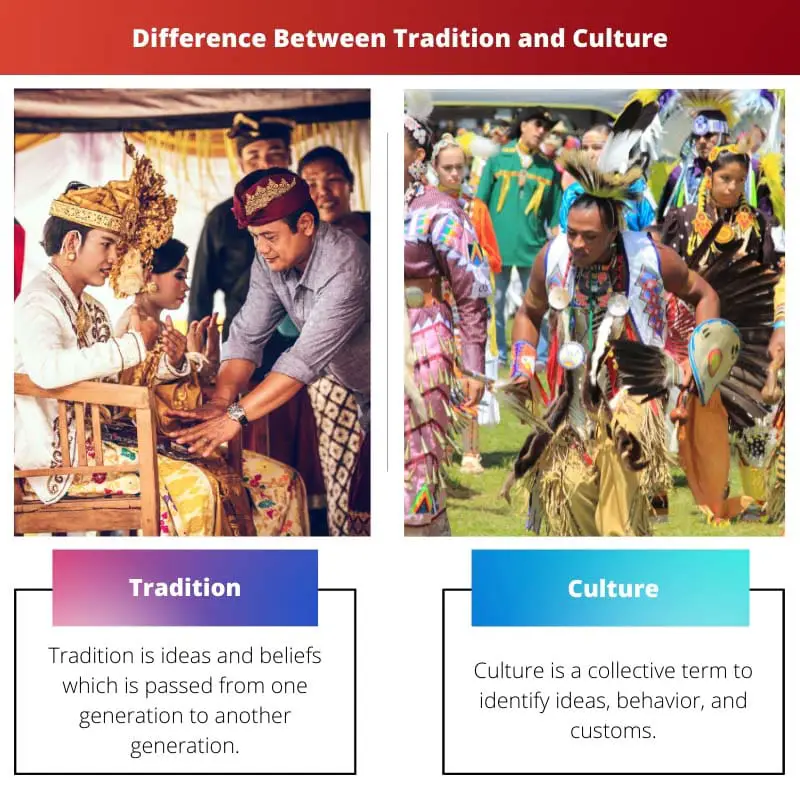 परंपरा और संस्कृति के बीच अंतर