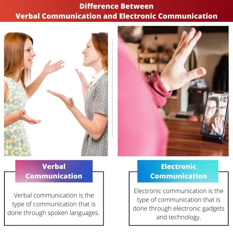 Difference Between Verbal Communication and Electronic Communication