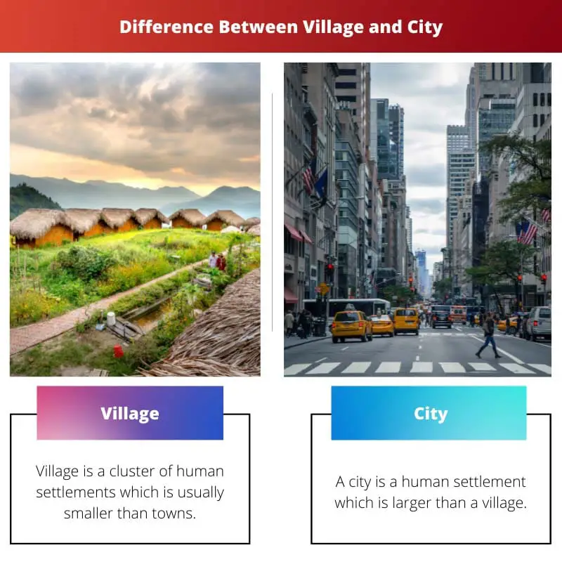 Différence entre village et ville