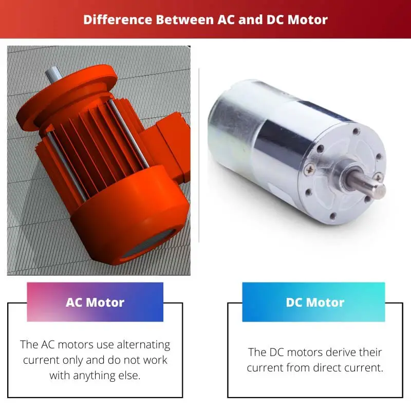 Sự khác biệt giữa động cơ AC và DC