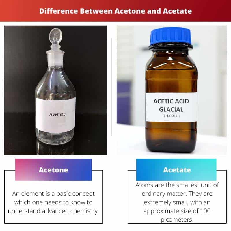 Разница между ацетоном и ацетатом