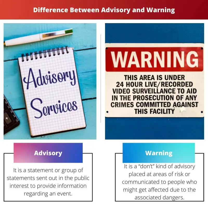 Difference Between Advisory and Warning