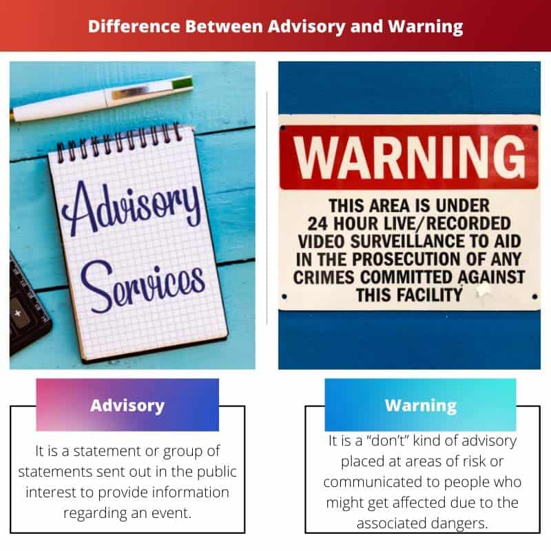 Advisory Vs Warning Difference And Comparison   Difference Between Advisory And Warning 