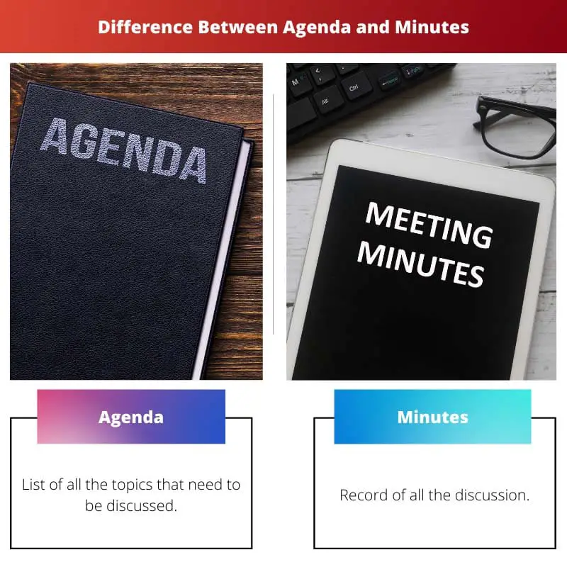 Diferencia entre agenda y minutos