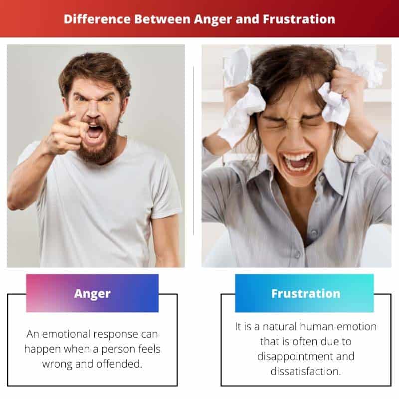 Diferença entre raiva e frustração