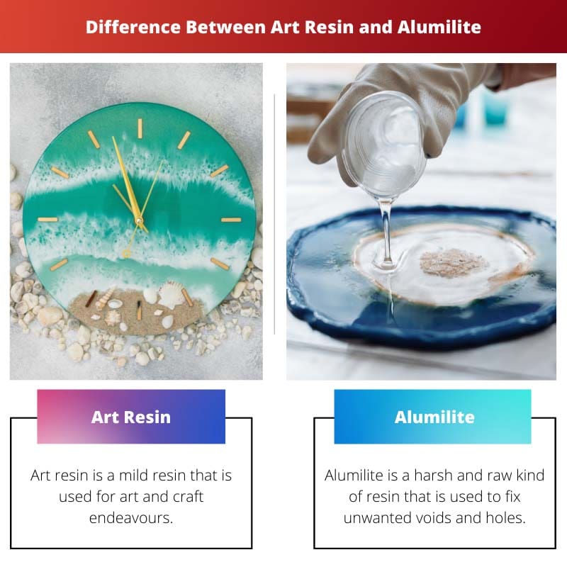 Différence entre la résine d'art et l'alumilite