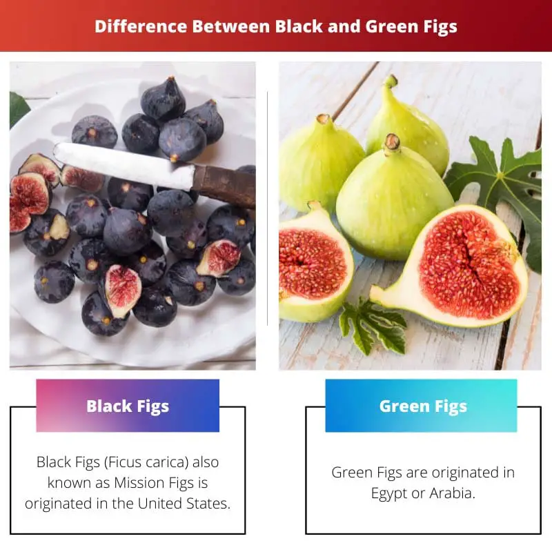 Difference Between Black and Green Figs