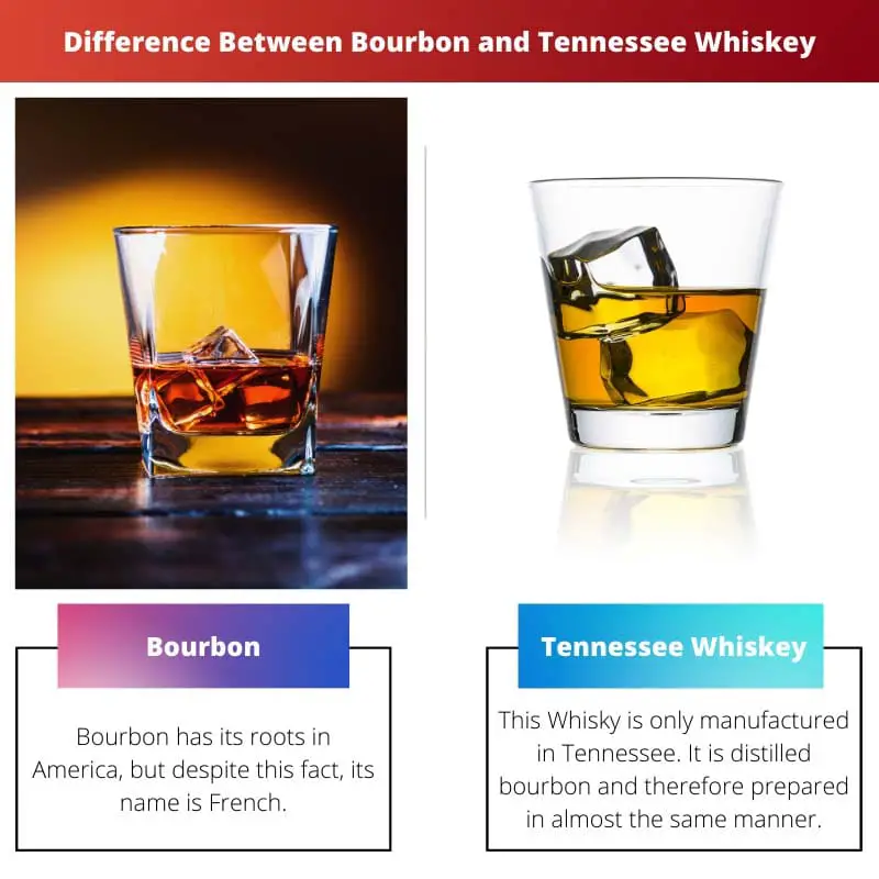 Atšķirība starp Burbonu un Tenesī viskiju