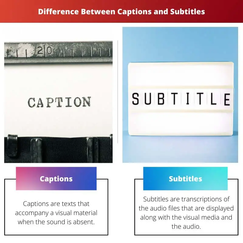 Difference Between Captions and Subtitles