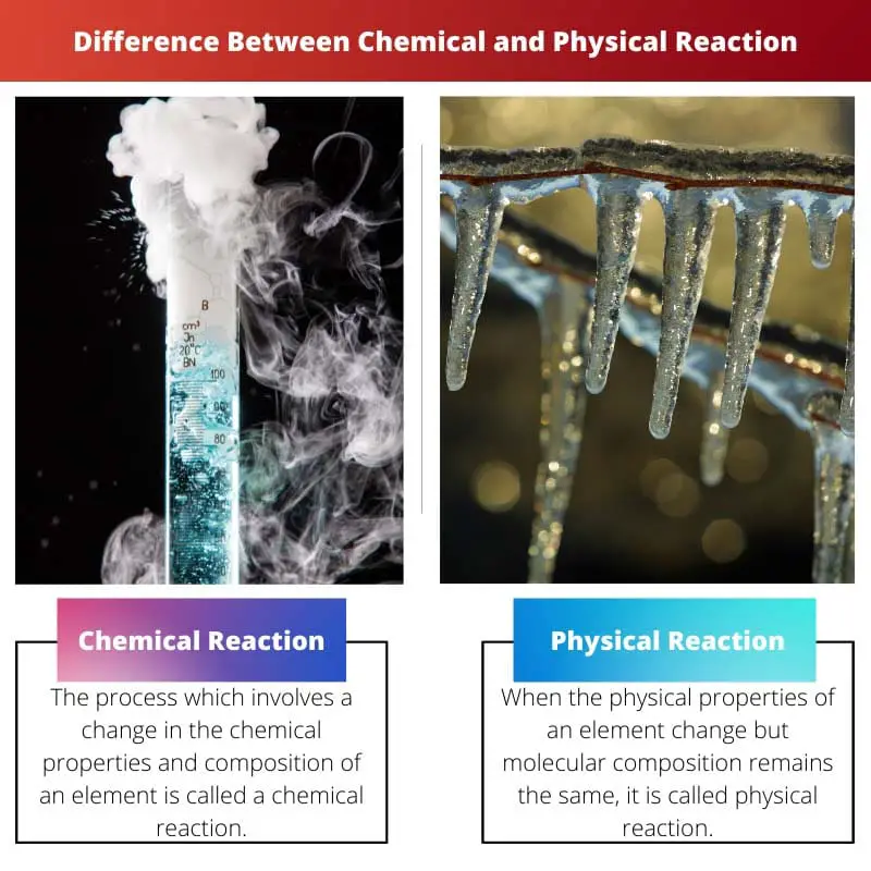Difference Between Chemical and Physical Reaction