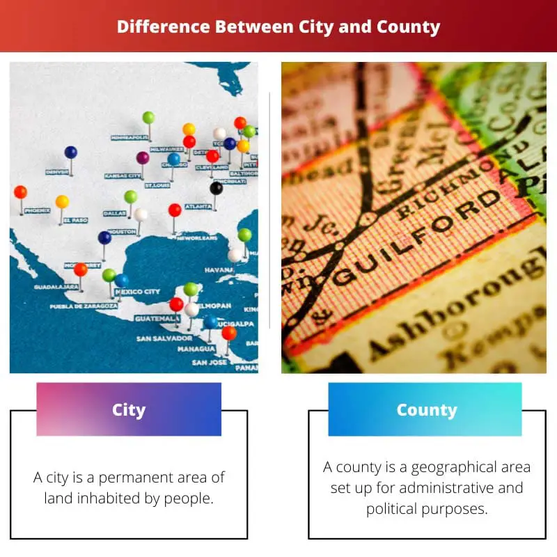 Разница между городом и округом