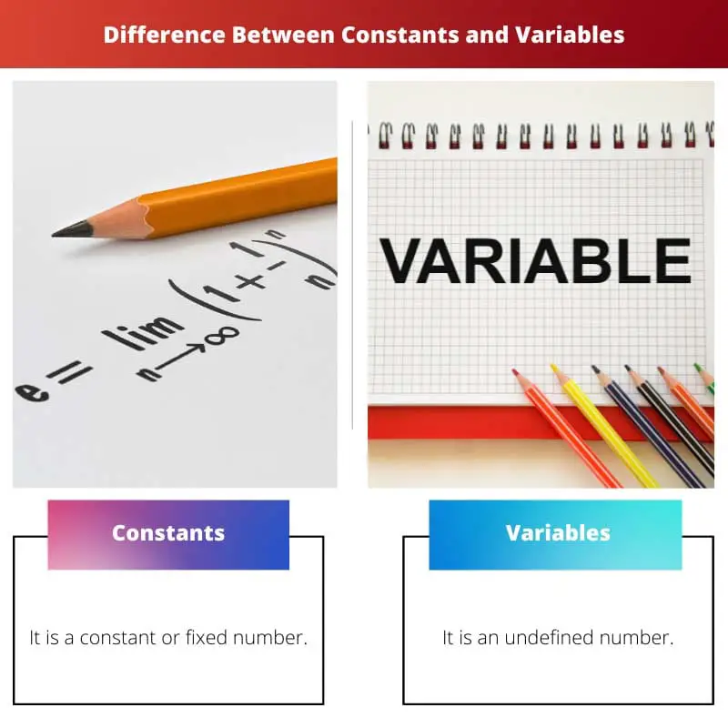 Difference Between Constants and Variables