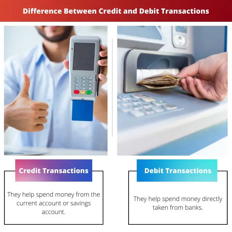 Difference Between Credit and Debit Transactions