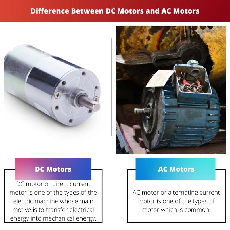 الفرق بين DC Motors و AC Motors
