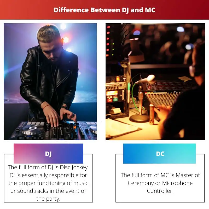 DJ 和 MC 之间的区别