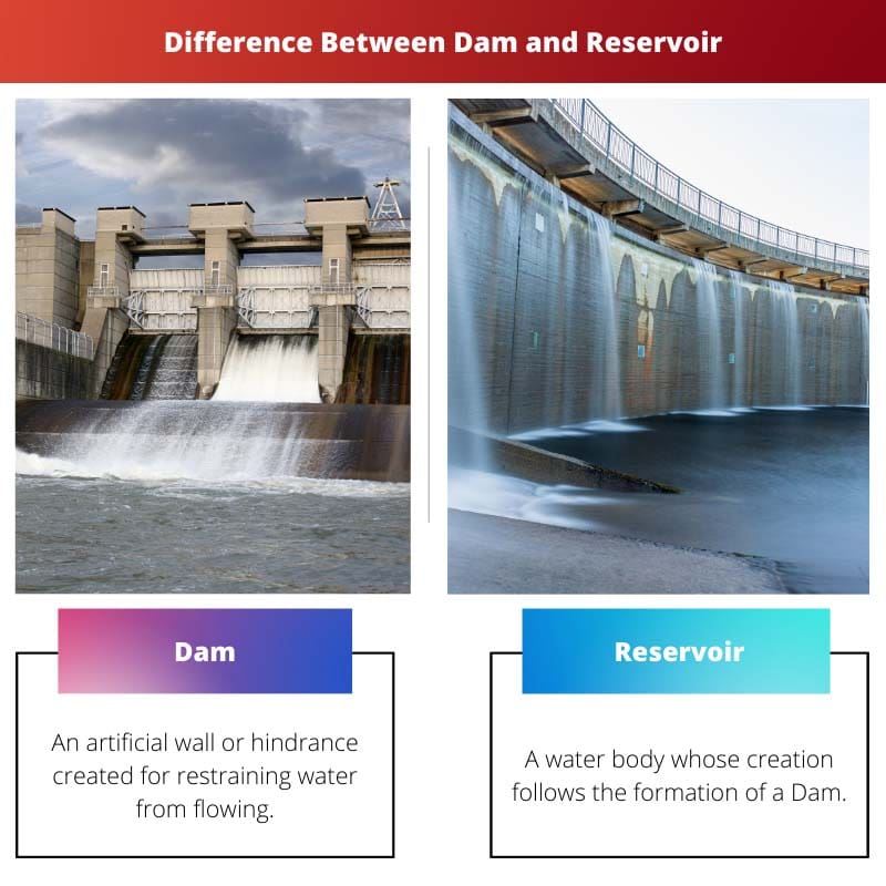 Разница между плотиной и водохранилищем