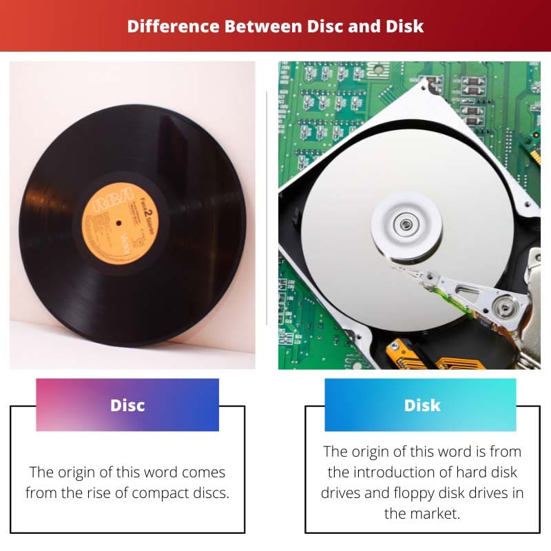 Differenza tra disco e disco